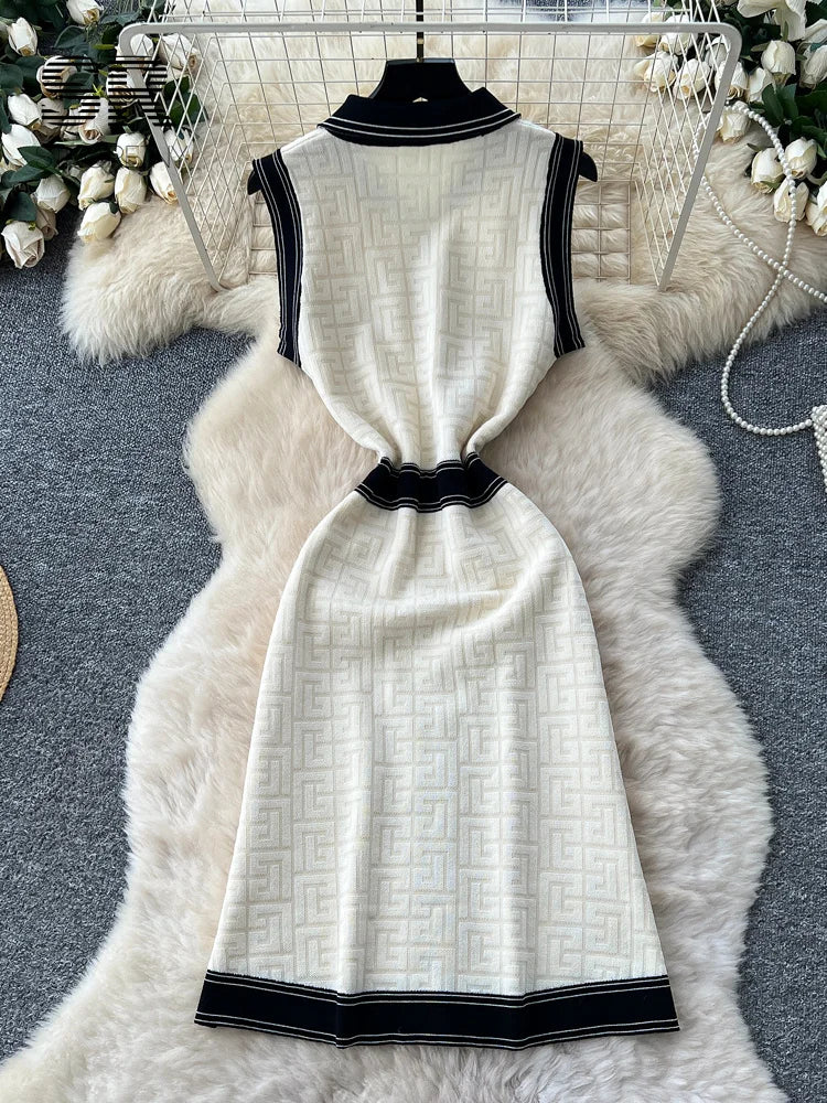 Ladies Knitting Workwear Dress