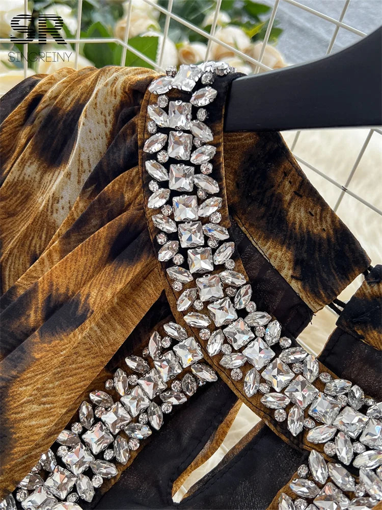 Leopard Diamonds Party Dress