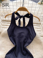Stripe Office Lady Dress