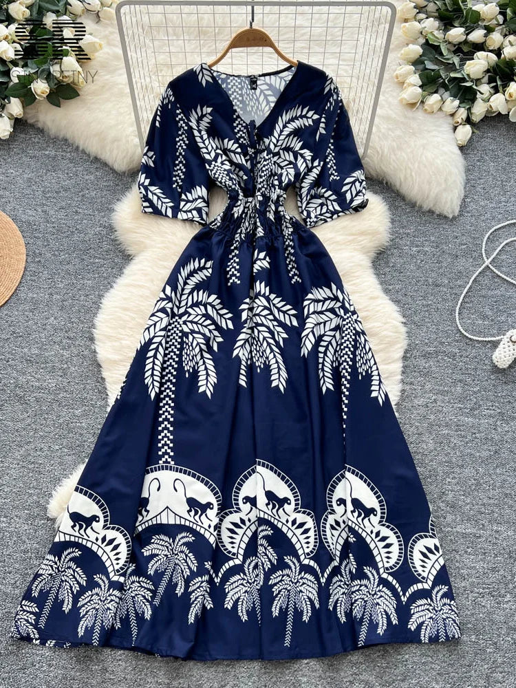 Bohemian Print Long Dress
