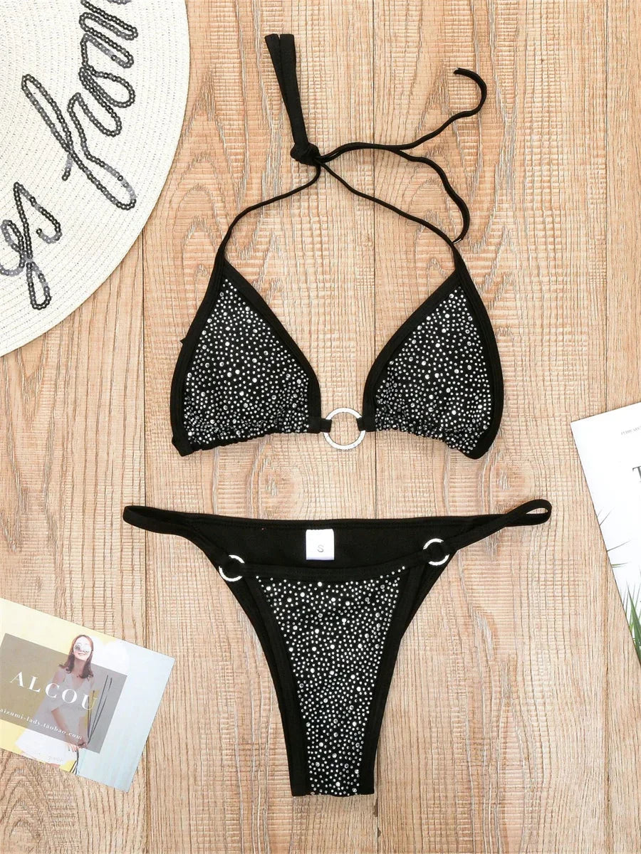 Sexy Sequin Rhinestone Bikini
