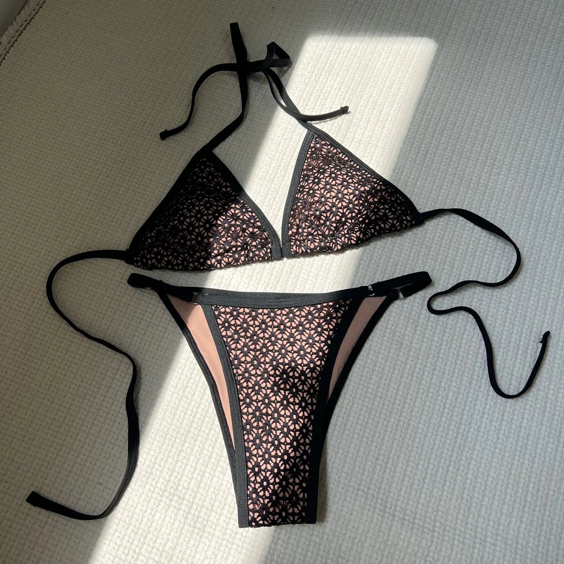 Women's Hollow Perspective Sexy Bikini Set