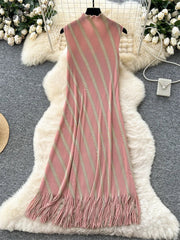Bohemian Stripe Long Dress