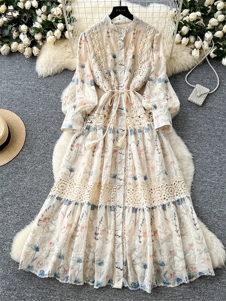 Senior Floral Long Dress