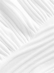 Solid White Backless Crop Halter Top