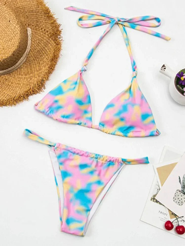 Sexy Halter Knot Micro Bikini