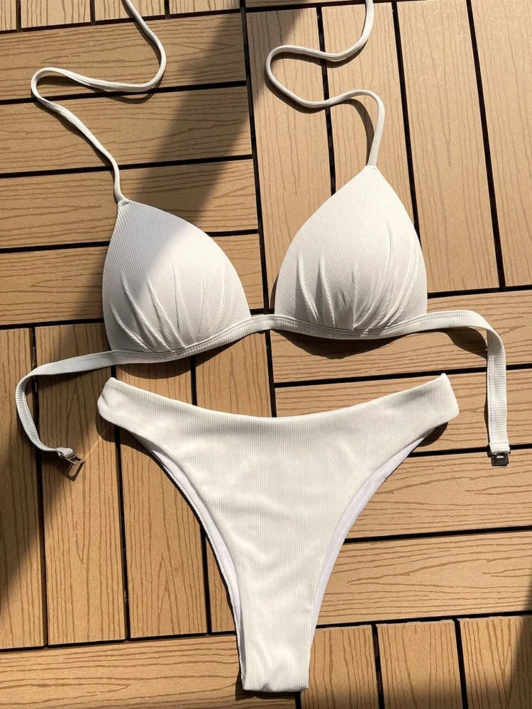 Halter Bra Cup Bikini