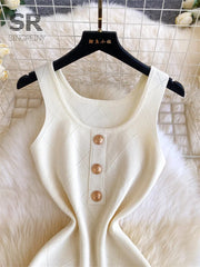 Argyle Knitted Simple Dress