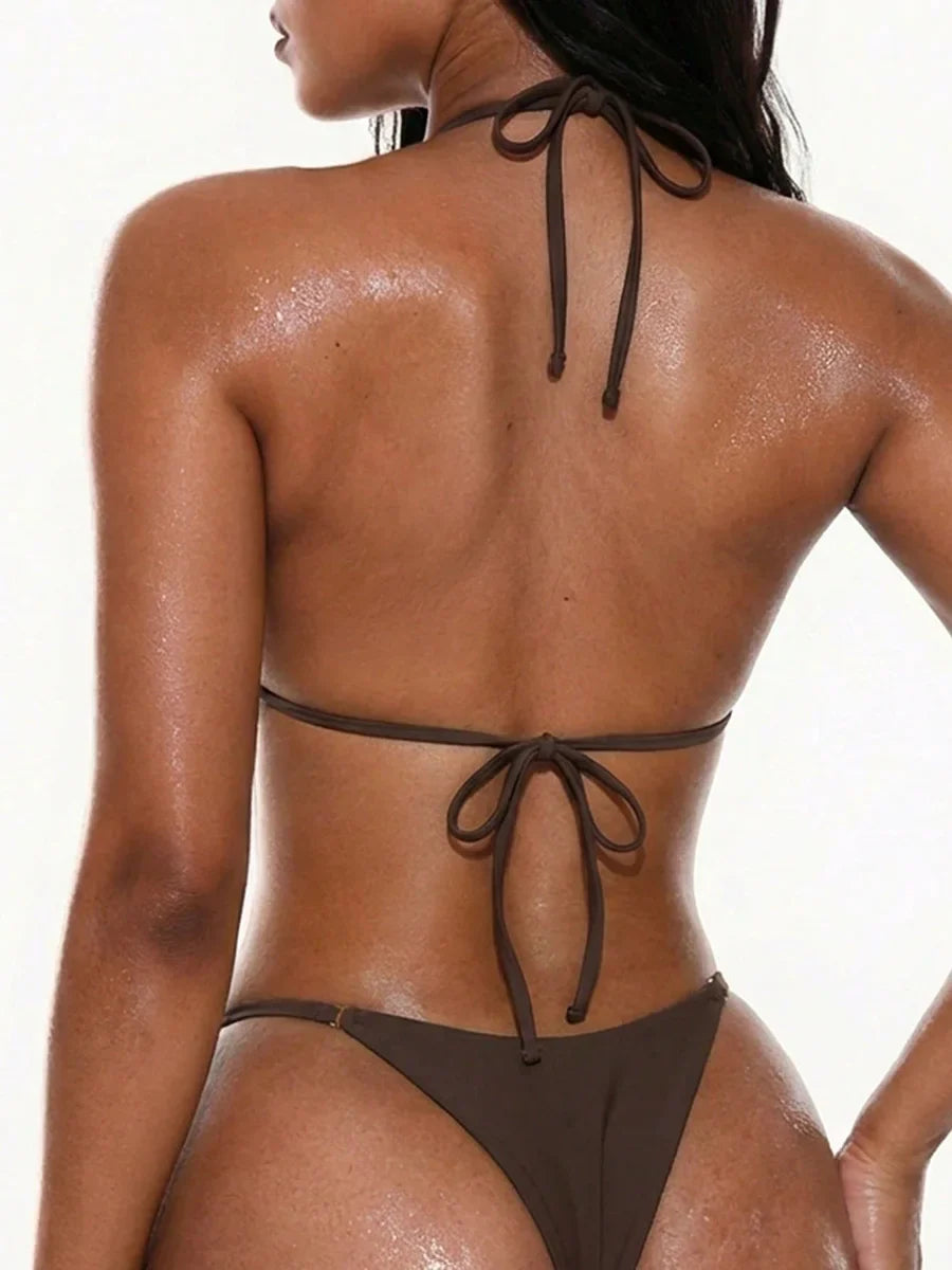 Metallic Sequins Mini Micro Bikini