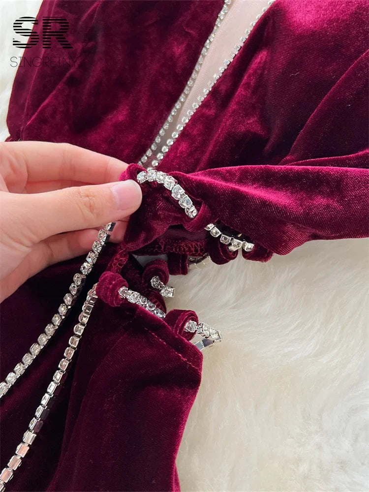 Sexy Senior Velvet Dress