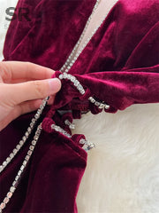 Sexy Senior Velvet Dress