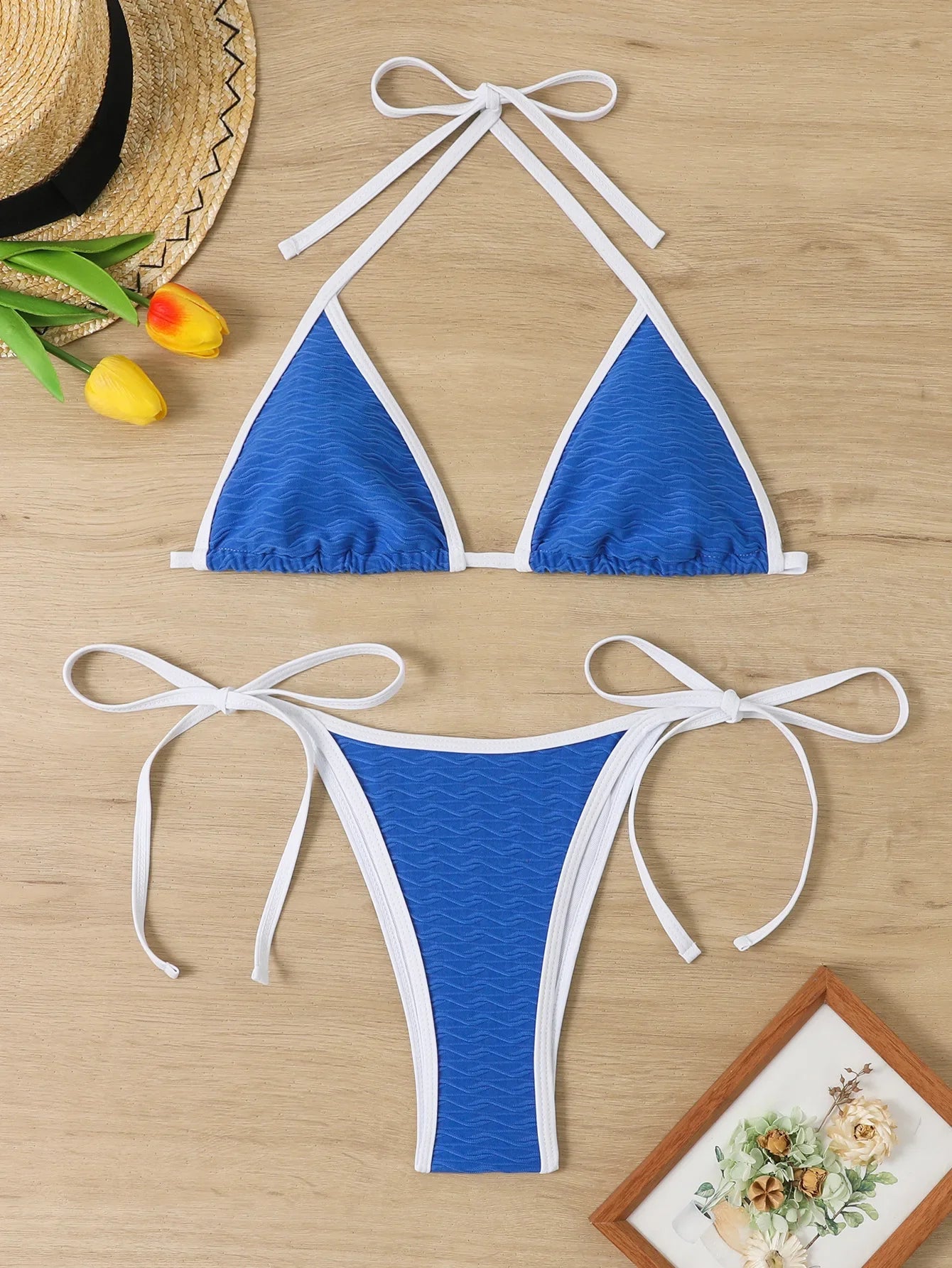 Sexy Black Contrast Bikini Set