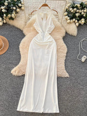 Lace Halter Gown Dress