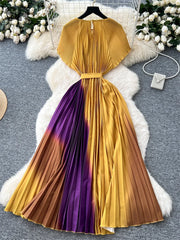 Gradient Pleated Dress