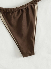Sexy Coffee Triangle Bikini Set