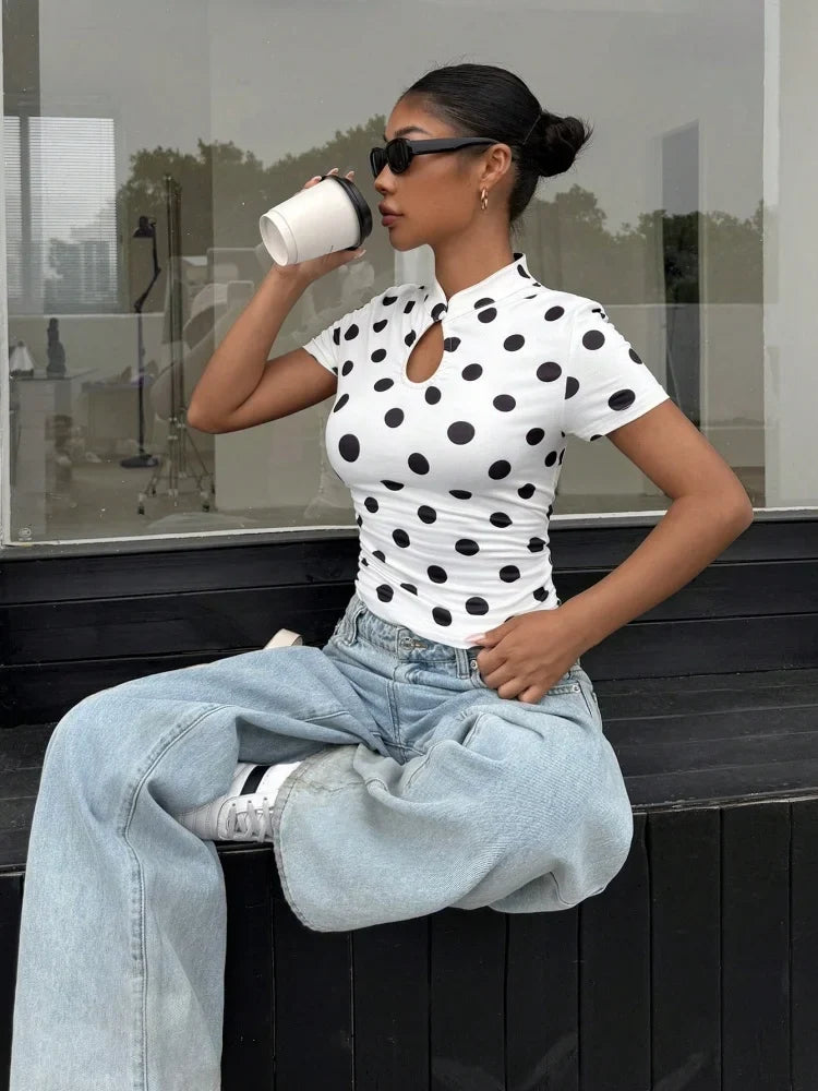 Polka Dot Crop Top