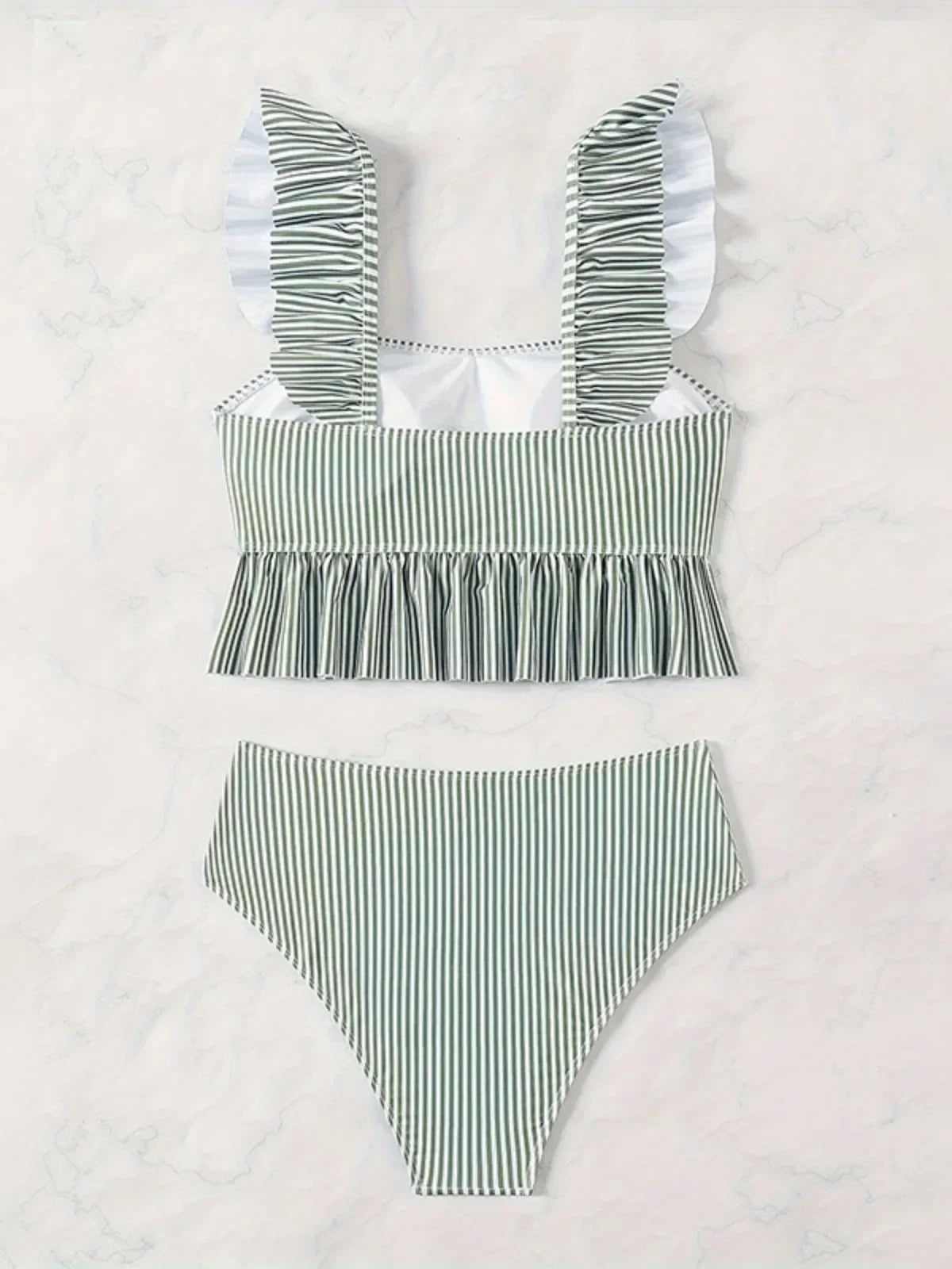 Sexy Ruffle Two Piece Tankini Swimsuit