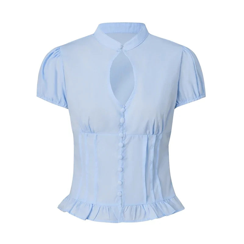 Y2K Vintage Coquette Cropped Tops