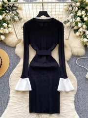 Office Lady Slim Knitted Dress
