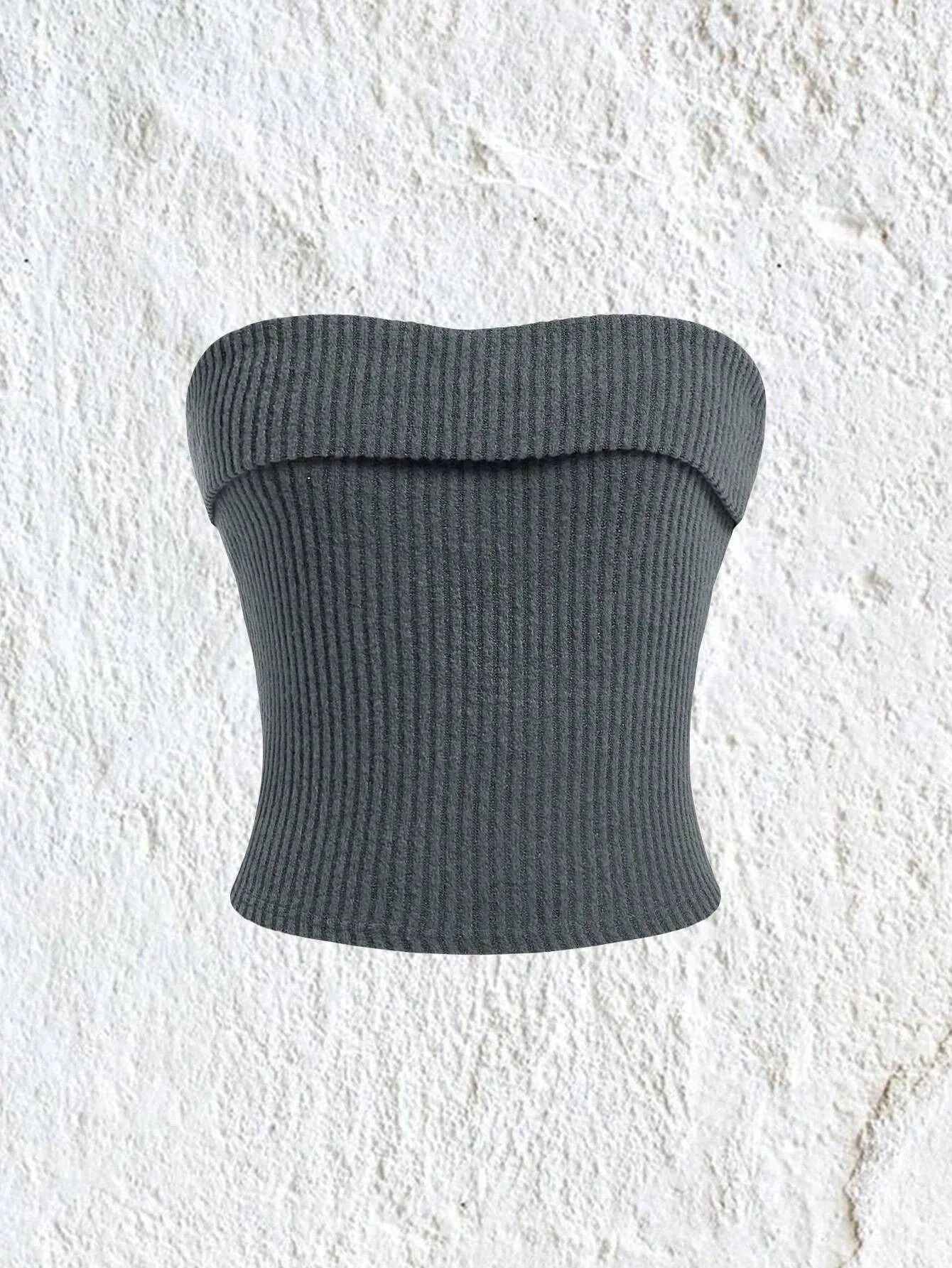 Rib-knit Tube Top