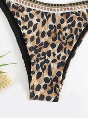 Sexy Black Leopard Print Bikini Set