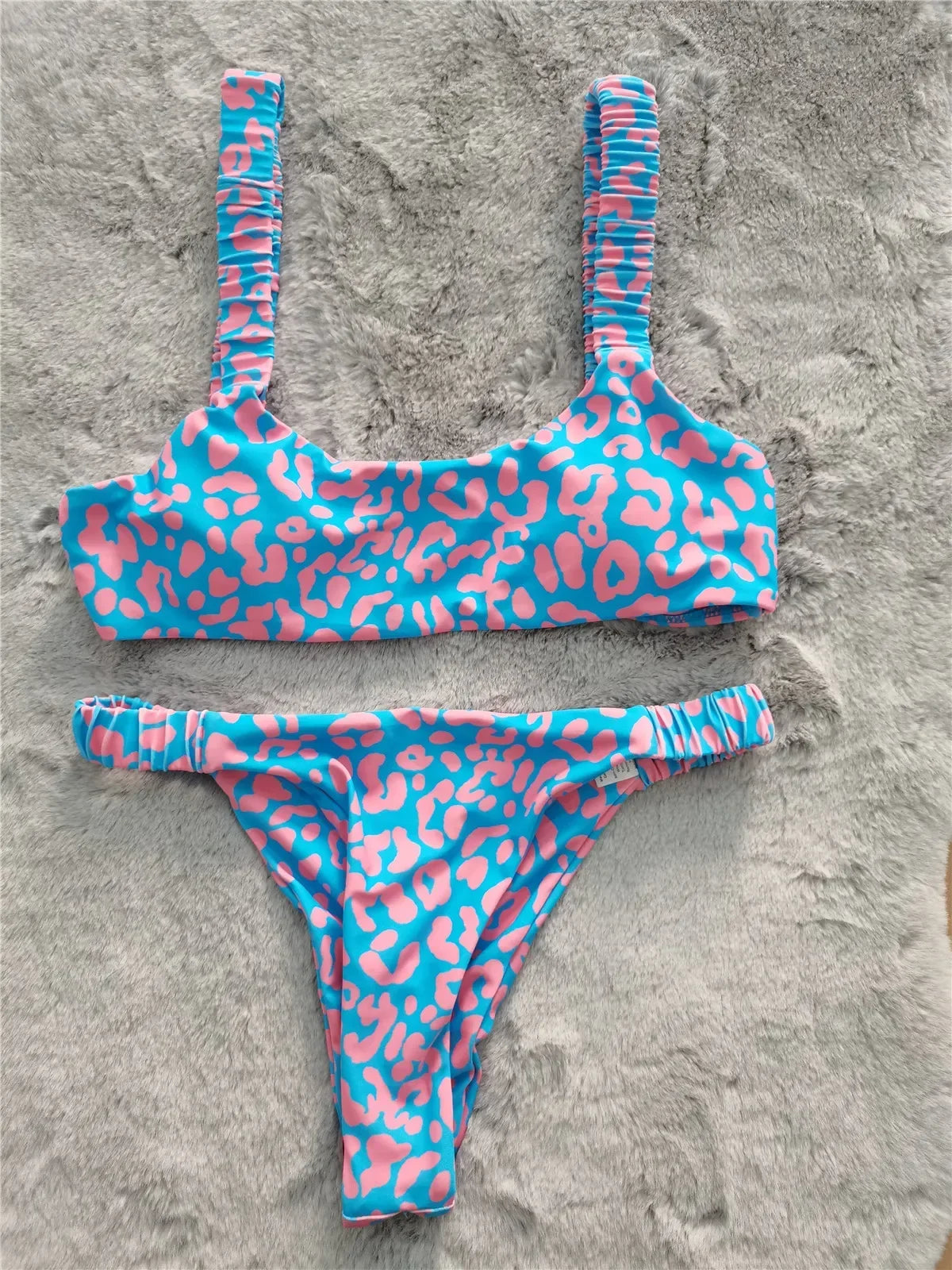 Sexy Orange Leopard Print Bikini Set