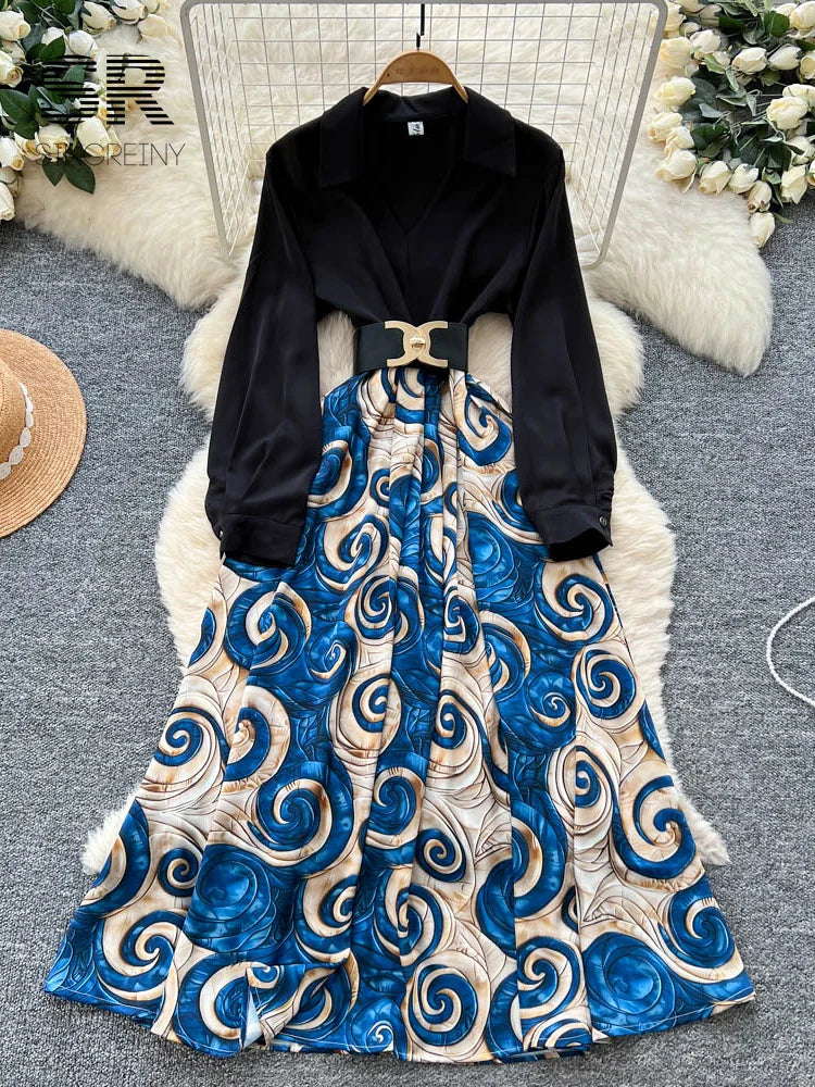 High Quality Print Shirt Dress