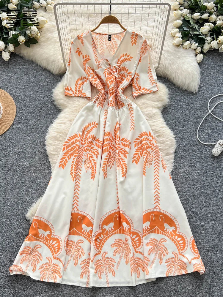Bohemian Print Long Dress