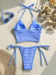Sexy Orange Striped Bikini Set
