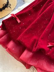 Pearl Velvet Mini Dress