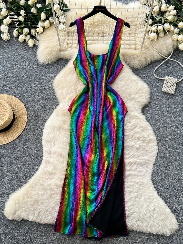 Colorful Print Bodycon Dress