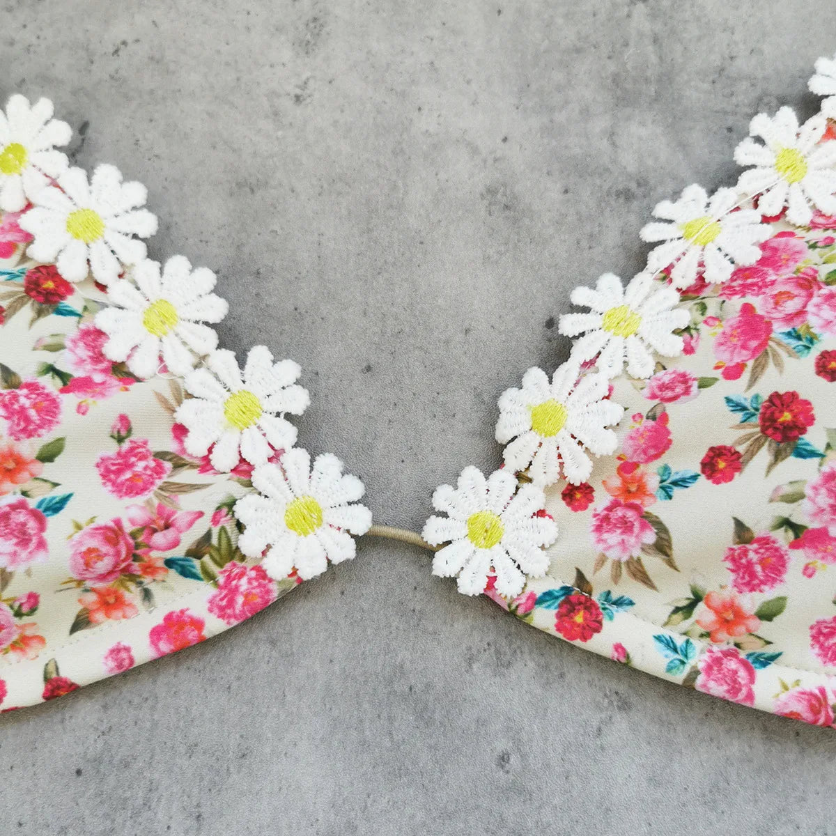 Sexy 3D Flower Bikini Set