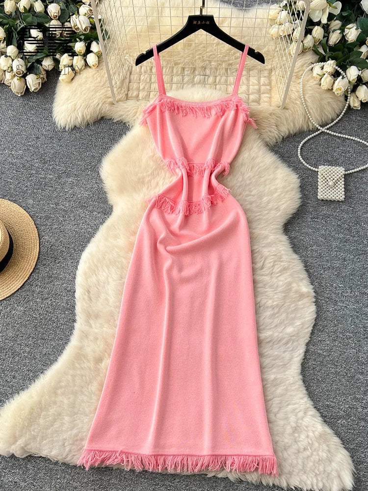 Tassel Knit Holiday Dress