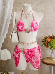 New Pink Tie Dye Gradient Bikini
