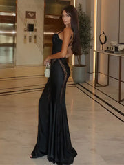 Spaghetti Strap Backless Sexy Maxi Dress
