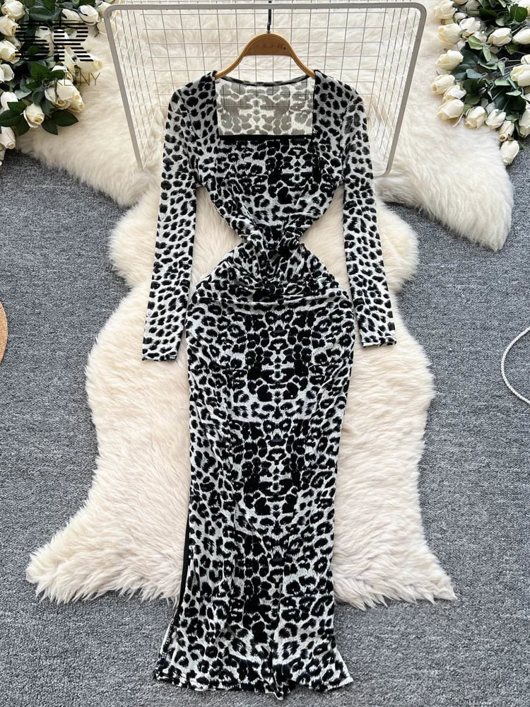Leopard Print Party Dress