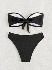 Metal Ring Linked Push Up Micro Swimsuit