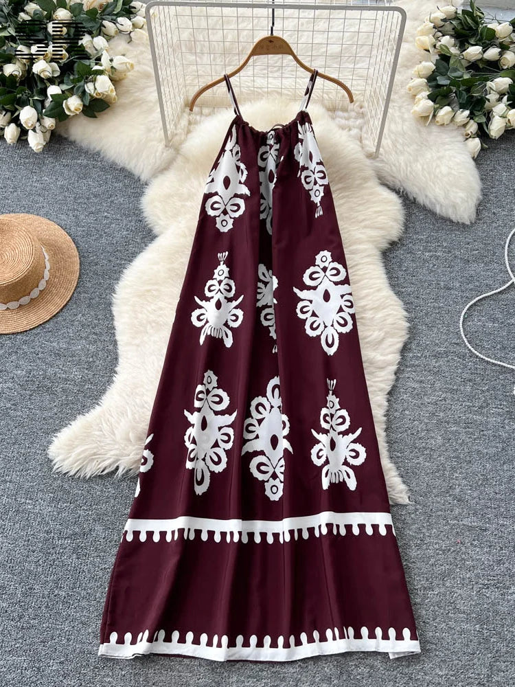 Bohemian Print Beach Dress