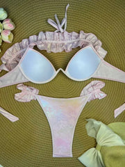 Sexy Hole Out Underwire Bikini Set