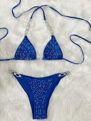 Shiny Sequins Rhinestone Bikini
