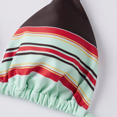 Womens Striped Print Bikini
