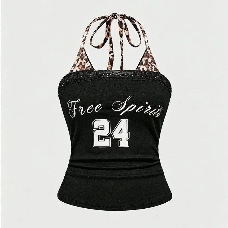 Y2K Halter Crop Top