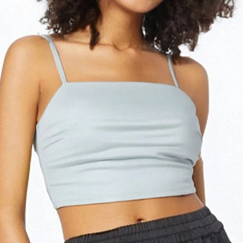 New Streetwear Versatile Casual Slim Crop Top