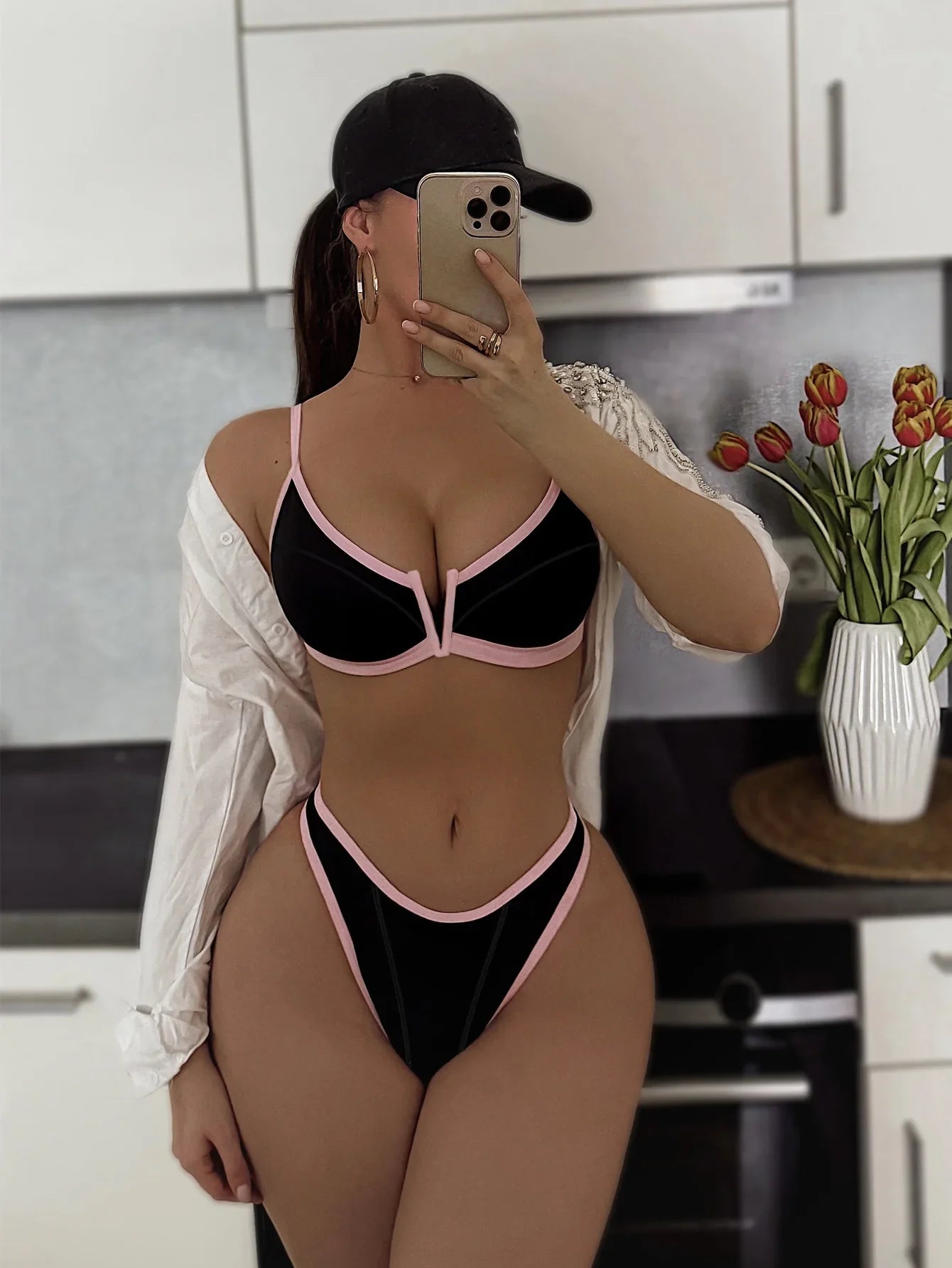 Sexy Green Contrast Bikini Set
