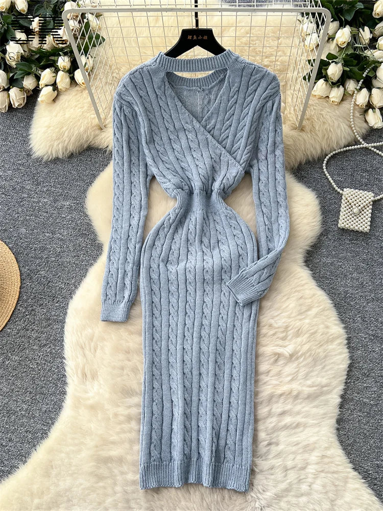 Halter Sweater Dress