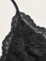 Lace V-neck Halter Top