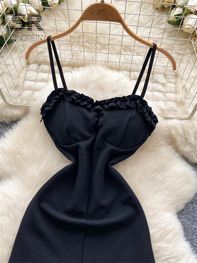 Spaghetti Strap Party Short Dress