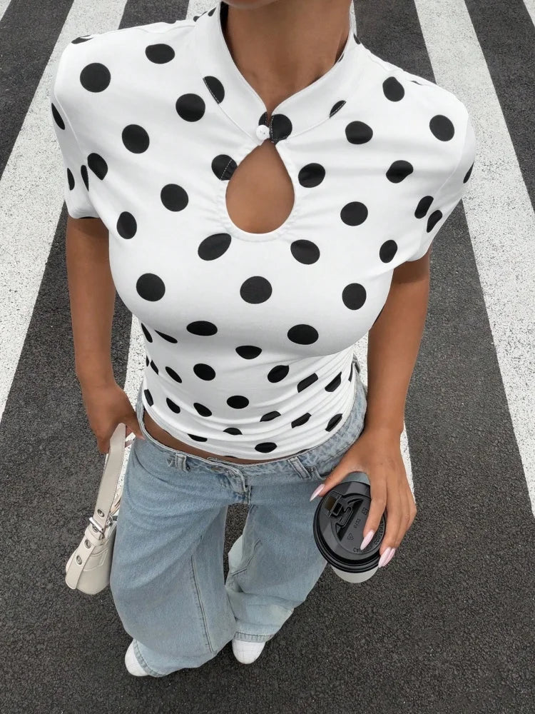 Polka Dot Crop Top