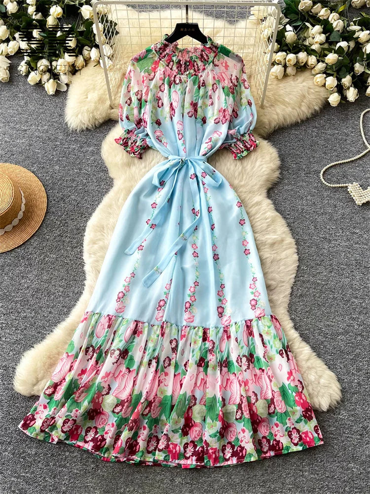 Chiffon Floral Vacation Dress