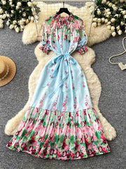 Chiffon Floral Vacation Dress